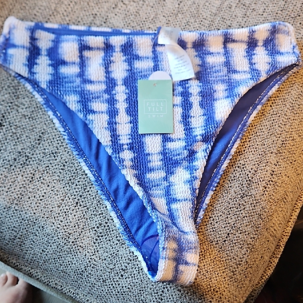 Full Tilt Swimwear in Blue and White